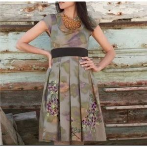 Floreat Anthropologie Travessia Tulle Under Skirt Embroidered Fit & Flare Dress